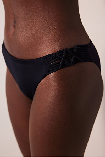 Penti Basic Macrame Siyah Bikini Altı