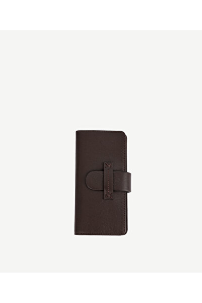 Yargıcı Leather Wallet with Closure Detail