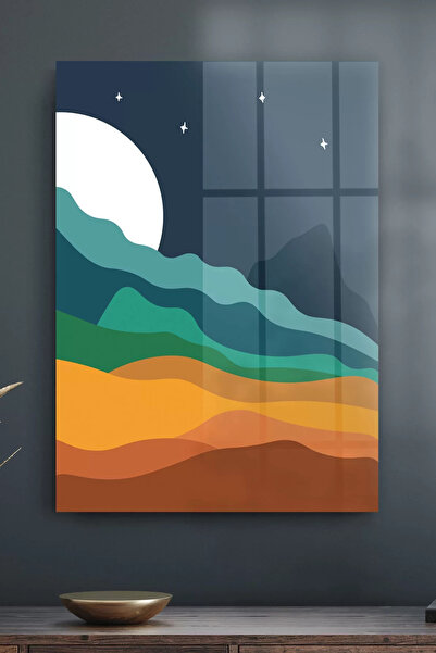 Decovetro Stakleni sto, crtani mesec i zvezde