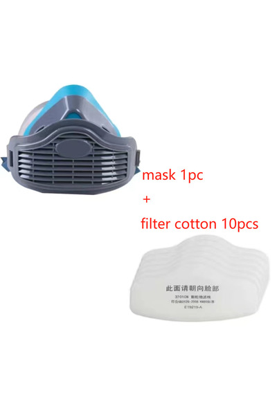 Choice قناع قطن مقاوم للغبار، 10 قطع، نصف قناع تنفس من السيليكا جل، مناسب لأع...