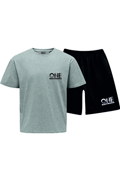 HOFFNUNG Unisex Casual Short Sleeve Set with One Print Outdoor Spring/Summer ...