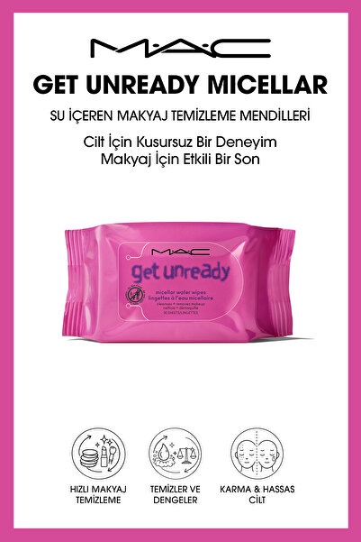 M.A.C Get Unready Micellar Su İçeren Makyaj Temizleme Mendilleri