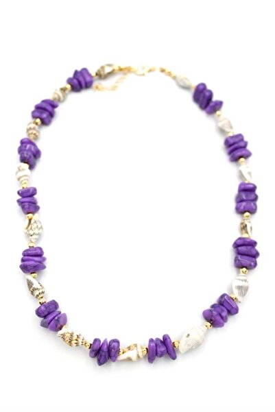 Royaleks Sea shell necklace - purple