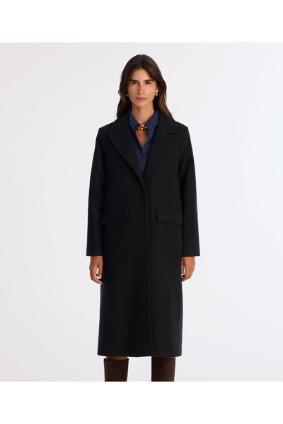 Yargıcı Regular Ceket Yaka Uzun Kol Palto