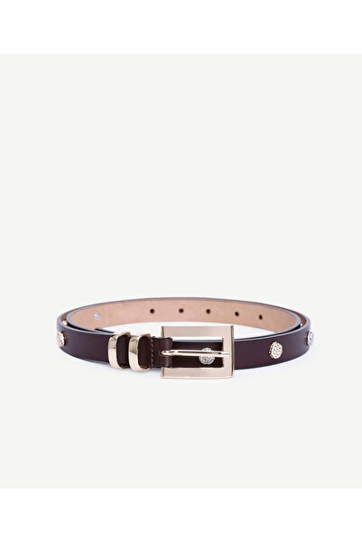 Yargıcı Aksesuar Detaylı Deri Kemer