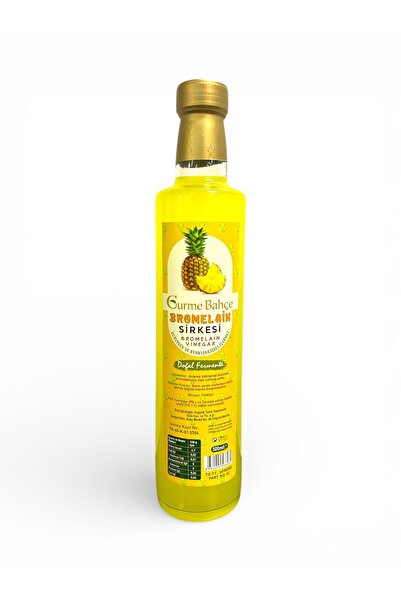 Gurme Bahçe Bromelain Sirkesi 500 ml Ananas İçeren Detox Sirke - Katkı, Koruy...