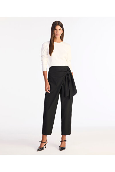 Yargıcı Düz Yüksek Bel Pantolon