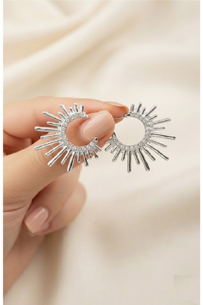 Panowill Design Kadın Taş Detaylı Yeni Güneş Model Küpe Pinterest Küpe Modelleri