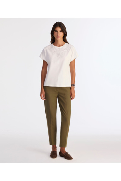 Yargıcı تي شيرت عادي برقبة دائرية وأكمام قصيرة