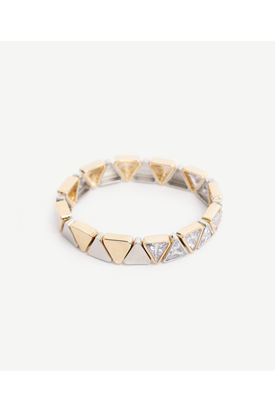 Yargıcı Cam Taş Detaylı Lastik Bileklik