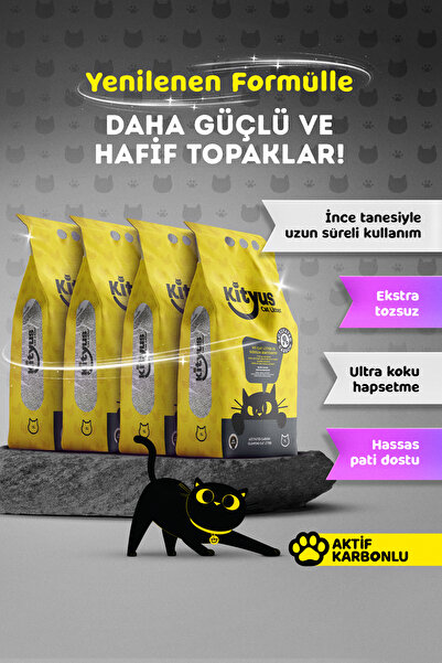 Kityus 4'lü Avantaj Paketi Ekstra Topaklanan, Ince Taneli, Tozsuz, Aktif Karb...