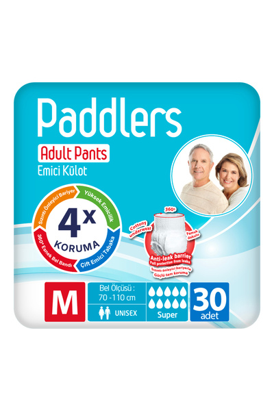 Paddlers 30 قطعة سراويل داخلية ماصة للمرضى البالغين - حفاضات