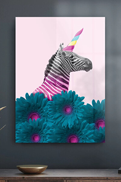 Decovetro Γυάλινος πίνακας Μοντέρνα Ποπ Αρτ Μονόκερος