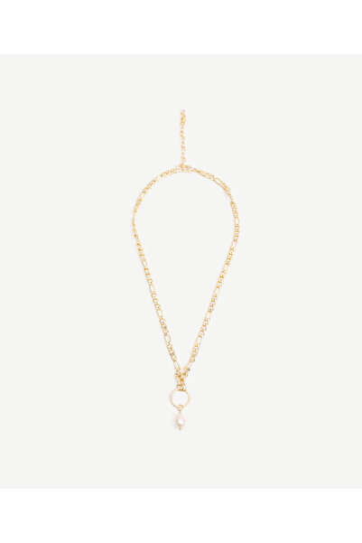Yargıcı İnci Uçlu Zincir Kolye