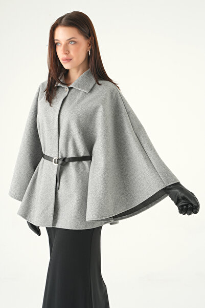 Rays 3079 Belt Detail Poncho Gray