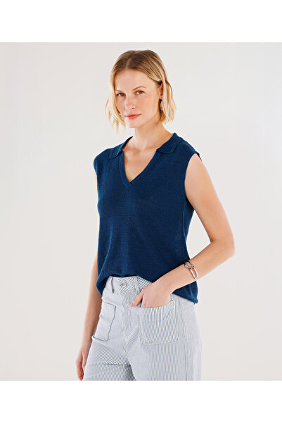 Yargıcı Polo Yaka Kısa Kollu Kazak