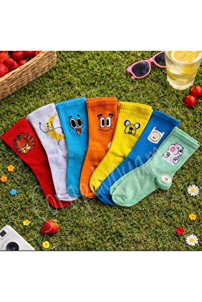çorapdunyam 7”li Çizgi Film Anime Gumball Darwin Jake Finn Karakterli Neşeli ...