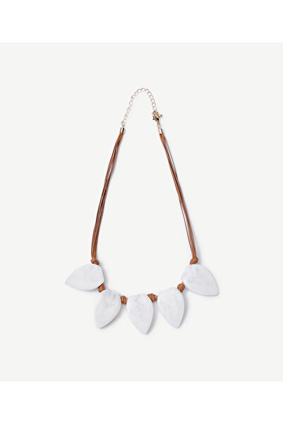 Yargıcı Akrilik Taş Detaylı İp Kolye