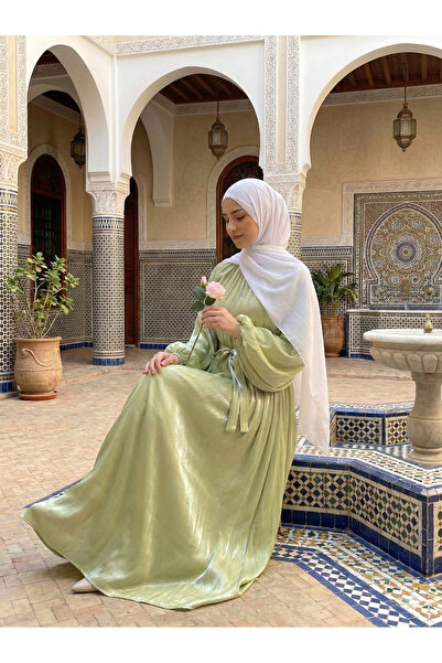 Generic فستان سهرة جديد من OrientC لعام 2026، بتصميم سادة، برباط أمامي وأكمام...