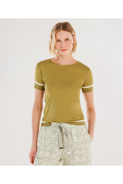 Yargıcı Bisiklet Yakalı Kısa Kollu Triko