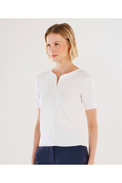 Yargıcı Bisiklet Yaka Yarım Kollu Triko Hırka