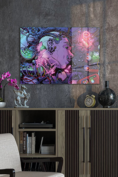 Decovetro Cyberpunk mašine Stakleni sto