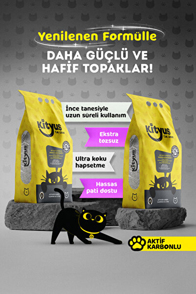 Kityus 2’li Avantaj Paketi Ekstra Topaklanan, Ince Taneli, Tozsuz, Aktif Karb...
