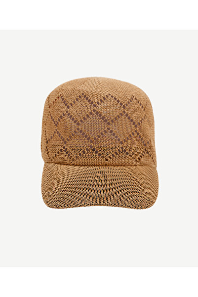 Yargıcı Örgü Detaylı Kasket Şapka