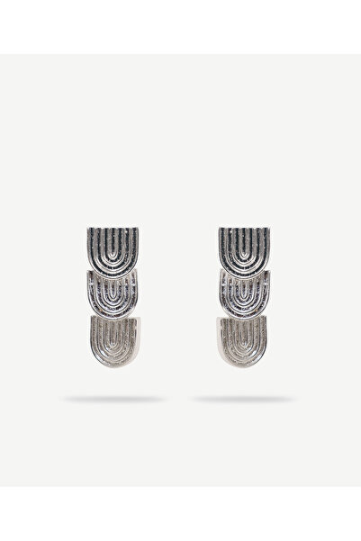 Yargıcı Textured Silver Earrings