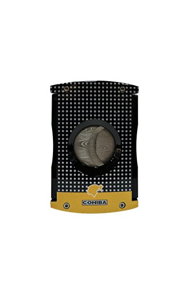 COHİBA Kare Metal Puro Kesici Sarı/Siyah 60 Ring