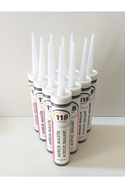 Glax Tools 10 Adet Beyaz Silikonize Mastik / Çekomastik Duvar Çıtası Yapıştır...