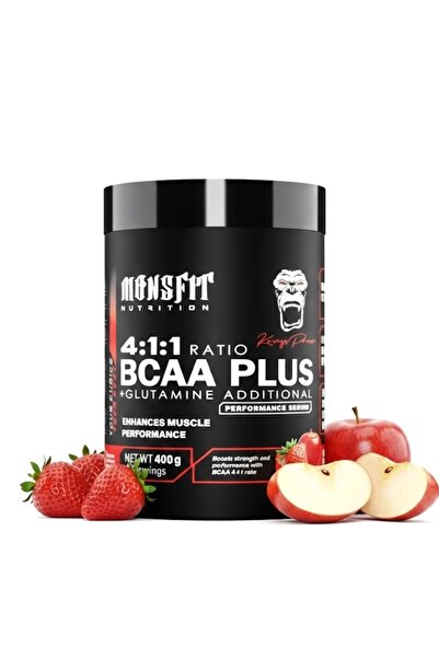 MONSFİT Bcaa 4:1:1 (40 SERVİS) 400 G - (ÇİLEK VE ELMA AROMALI)