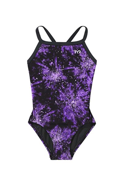TYR TYRTyr Durafast Lite® Diamondfit Kız Çocuk Mayo - Radiant Flare - Mor - 2...