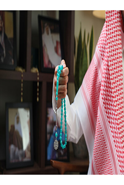 lubab سبحة بكلايت تركواز بحري | طربزونة معدنية