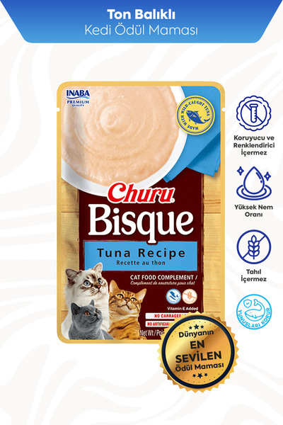 Inaba Ciao Churu Bisque Ton Balıklı Kedi Ödül Kreması 40 Gr