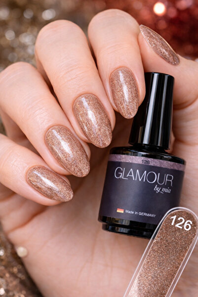 Glamour by Mia 126 Şampanya Bronz Simli Kalıcı Oje 15 ml – HEMA Free – TPO Fr...