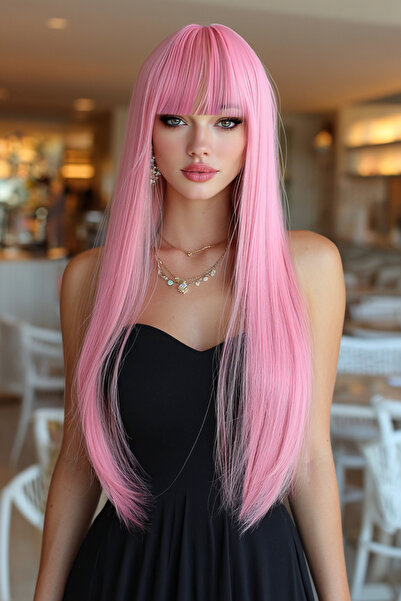 REMY HAİR Perçemli Uzun Düz Peruk