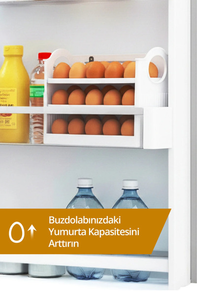 Sunplast 3 Shelves Fridge Egg Holder Organizer Organizer Refrigerator Pantry ...