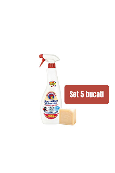 chante clair SET OF 5 - Marsilia universal degreaser spray, 600 ml