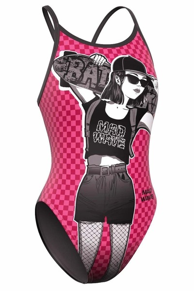 Mad Wave Kadın Mayosu Flare K6, Pembe - Renkli - S/36 BEDEN