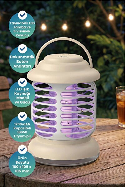 Xo YH10 Taşınabilir LED Lamba&Sivrisinek Kovucu,UV Işık,1200mAh,400 Lümen,100...