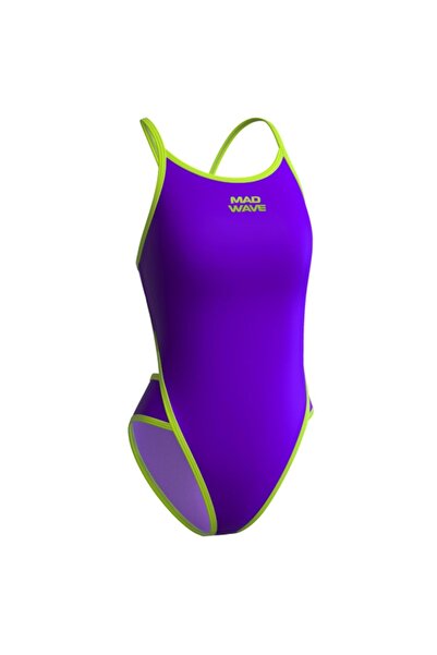Mad Wave Women's Swimming Swimsuit Antichlor Daria Pbt - Purple - Size L/40