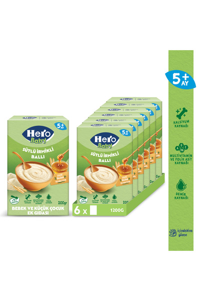 Hero Baby Sütlü İrmikli Ballı 200g x6