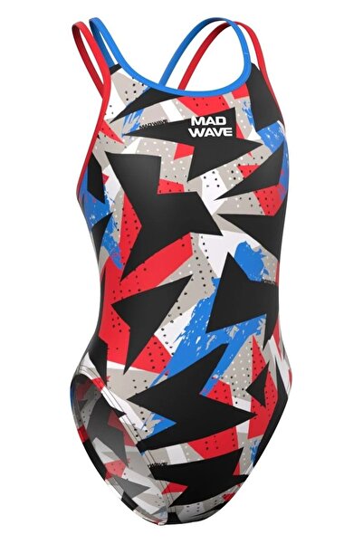 Mad Wave Kız Çocuk Mayosu Crossback - Renkli - XL/12-13 YAŞ