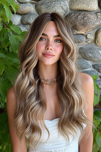 REMY HAİR شعر مستعار فاخر حصري باللون الأصفر الذهبي بدون نافذة