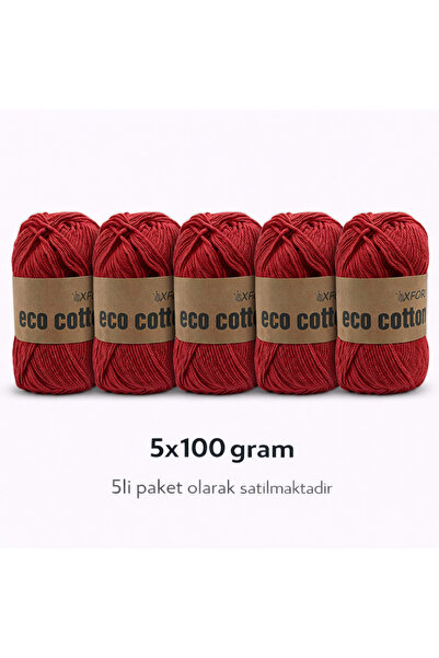 Oxford İplik 5'li Paket Eco Cotton - 100 gram 200 metre %100 Rejenere Pamuk Ö...