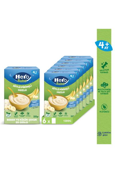 Hero Baby Sütlü Muzlu Pirinçli 200g x6