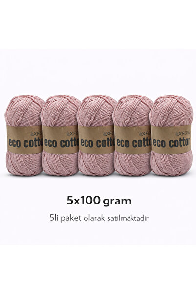 Oxford İplik 5'li Paket Eco Cotton - 100 gram 200 metre %100 Rejenere Pamuk Ö...