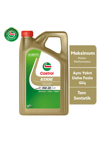 CASTROL Edge 0W-20 LL 5 Litre Motor Yağı ( Üretim Yılı: 2025 )