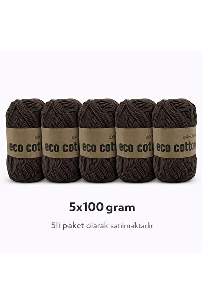 Oxford İplik 5'li Paket Eco Cotton - 100 gram 200 metre %100 Rejenere Pamuk Ö...